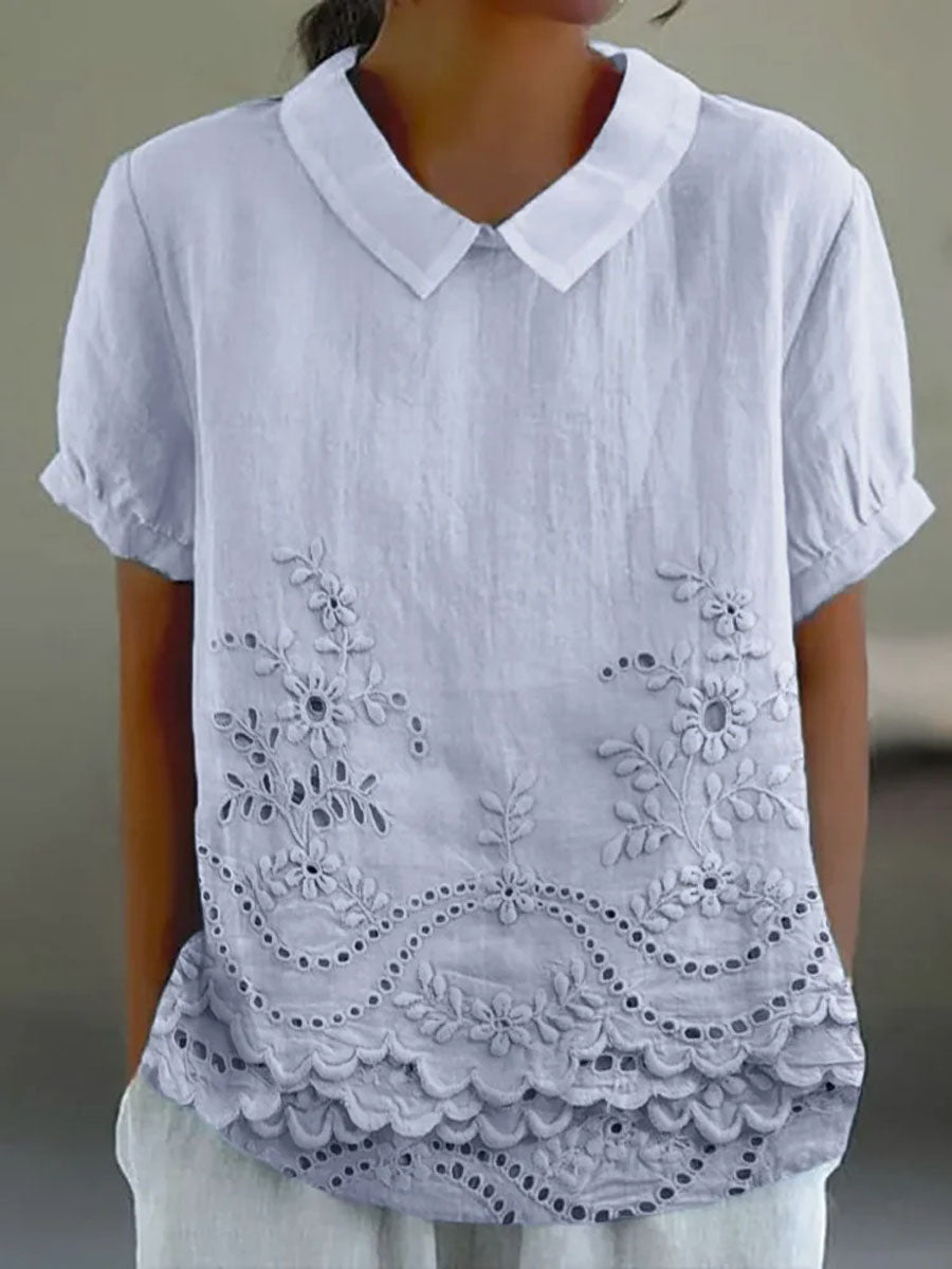 Lily | Camisa bordada con motivos florales