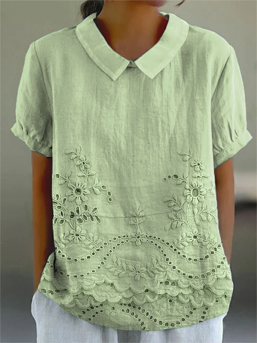 Lily | Camisa bordada con motivos florales