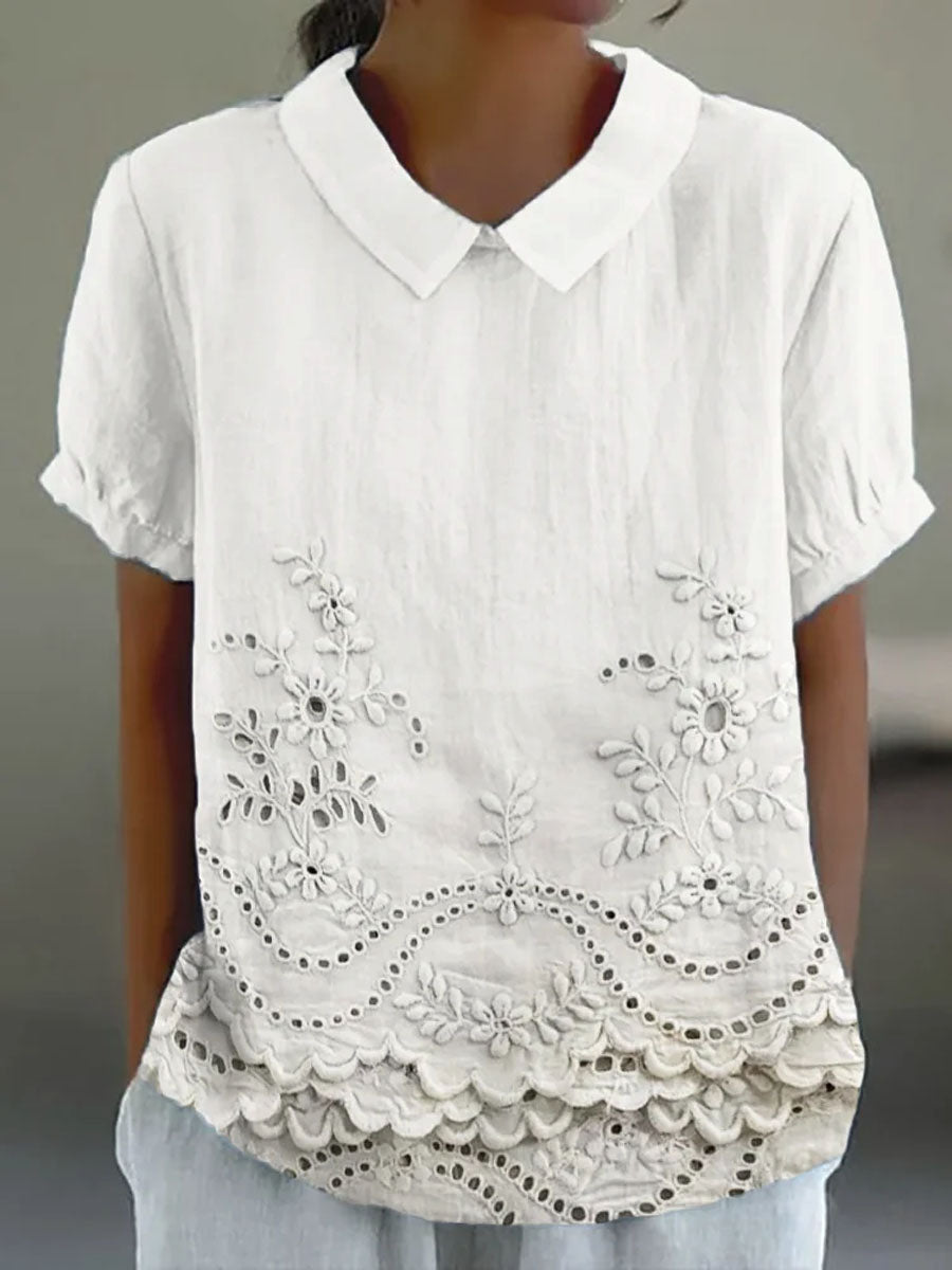 Lily | Camisa bordada con motivos florales