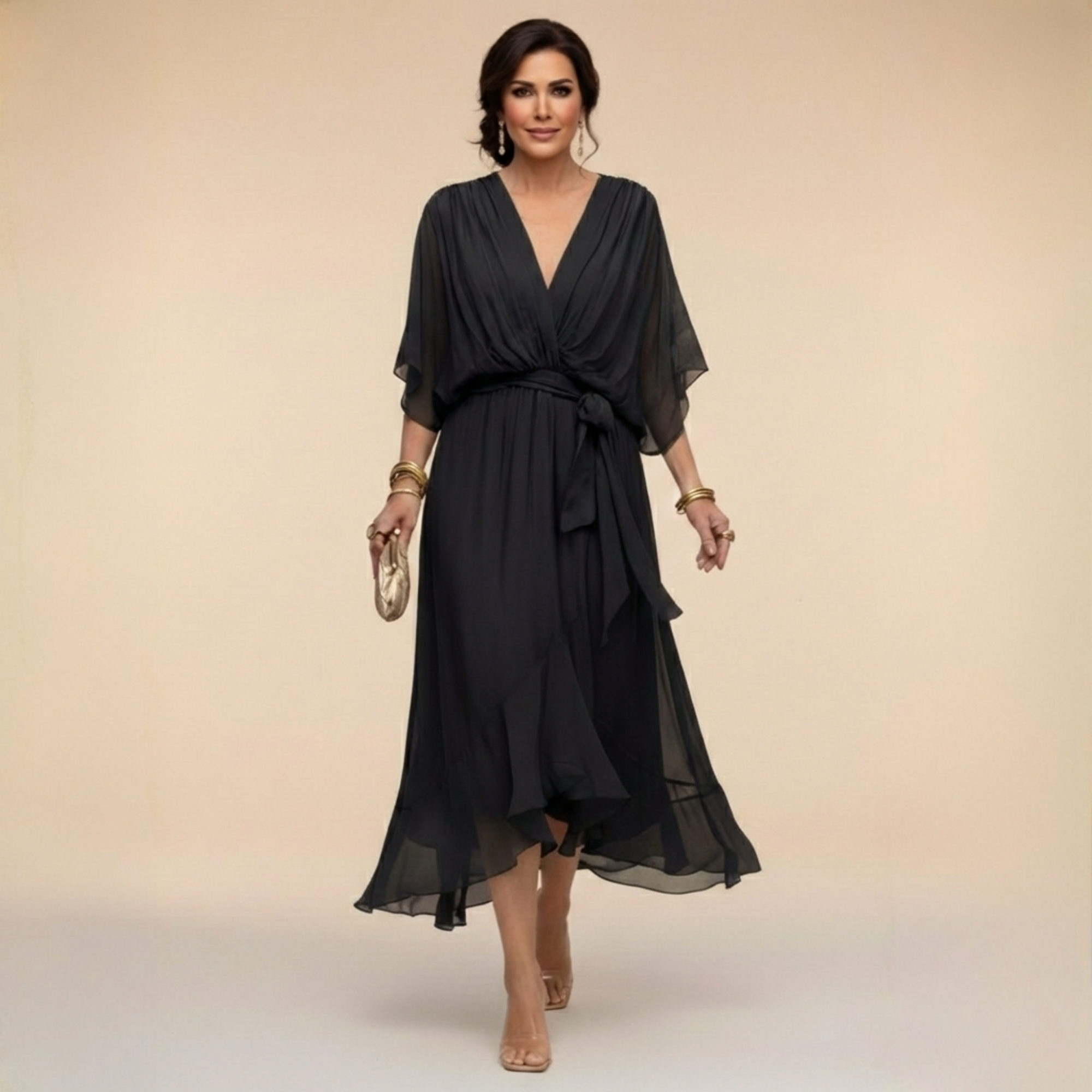Monica | vestido con escote en V