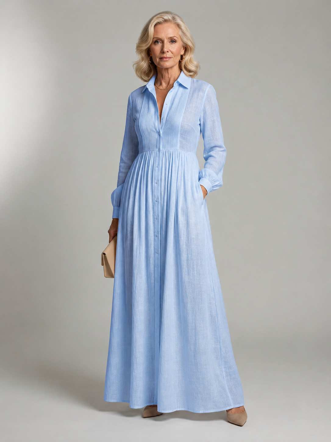 Lioren | Vestido maxi de caída suave