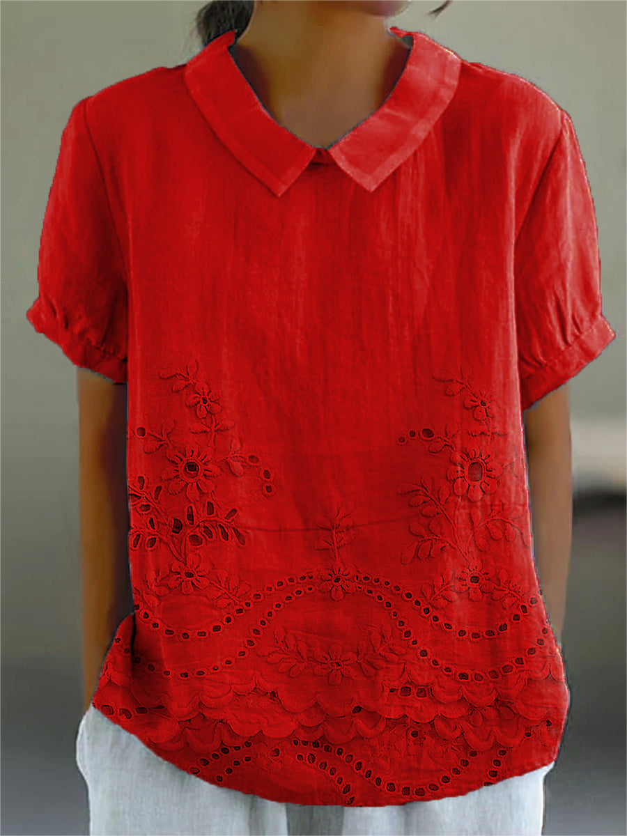Lily | Camisa bordada con motivos florales