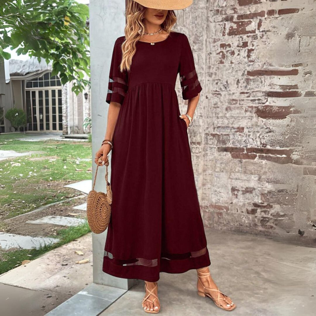 Aubrey™ | Vestido midi que favorece la silueta y alisa el abdomen
