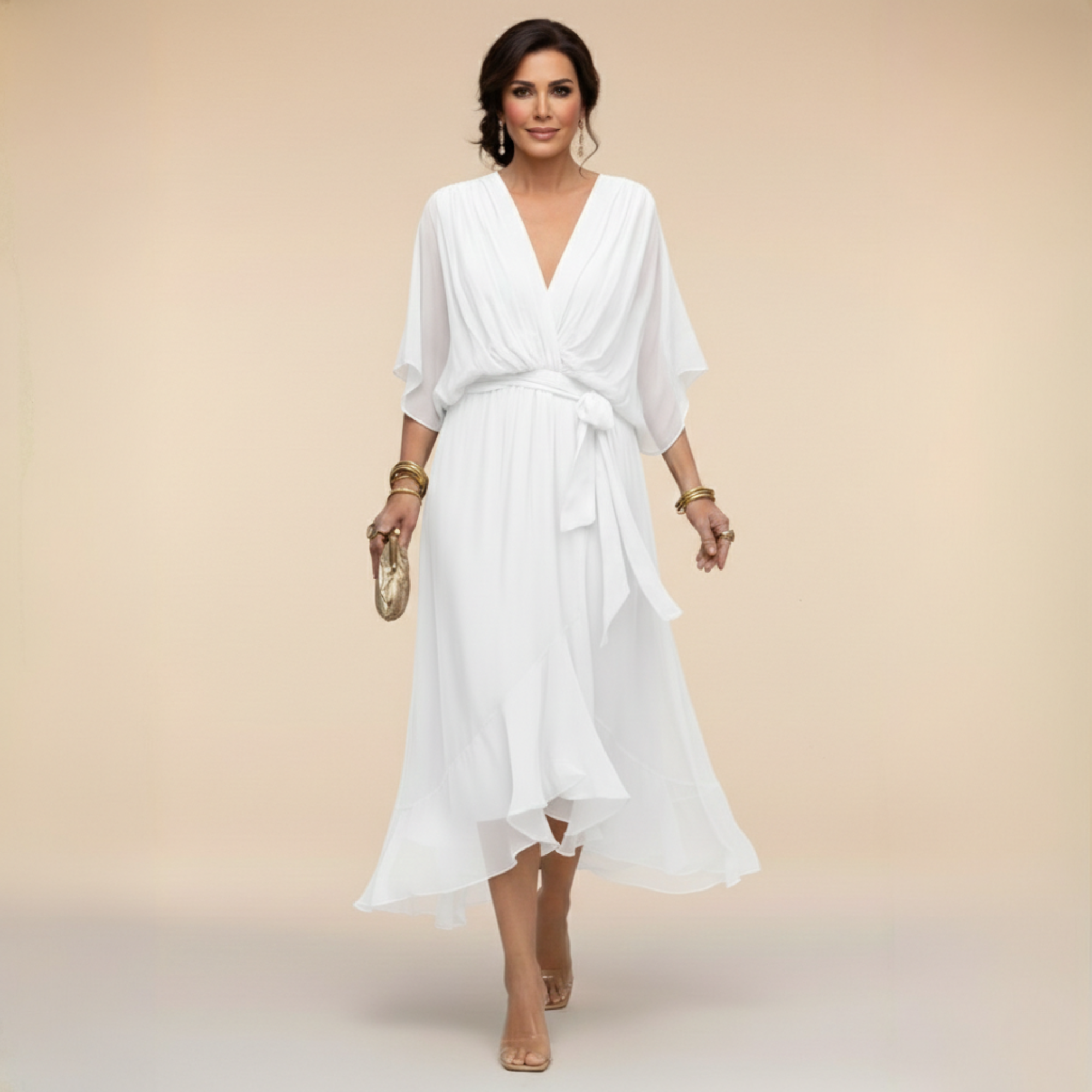 Monica | vestido con escote en V