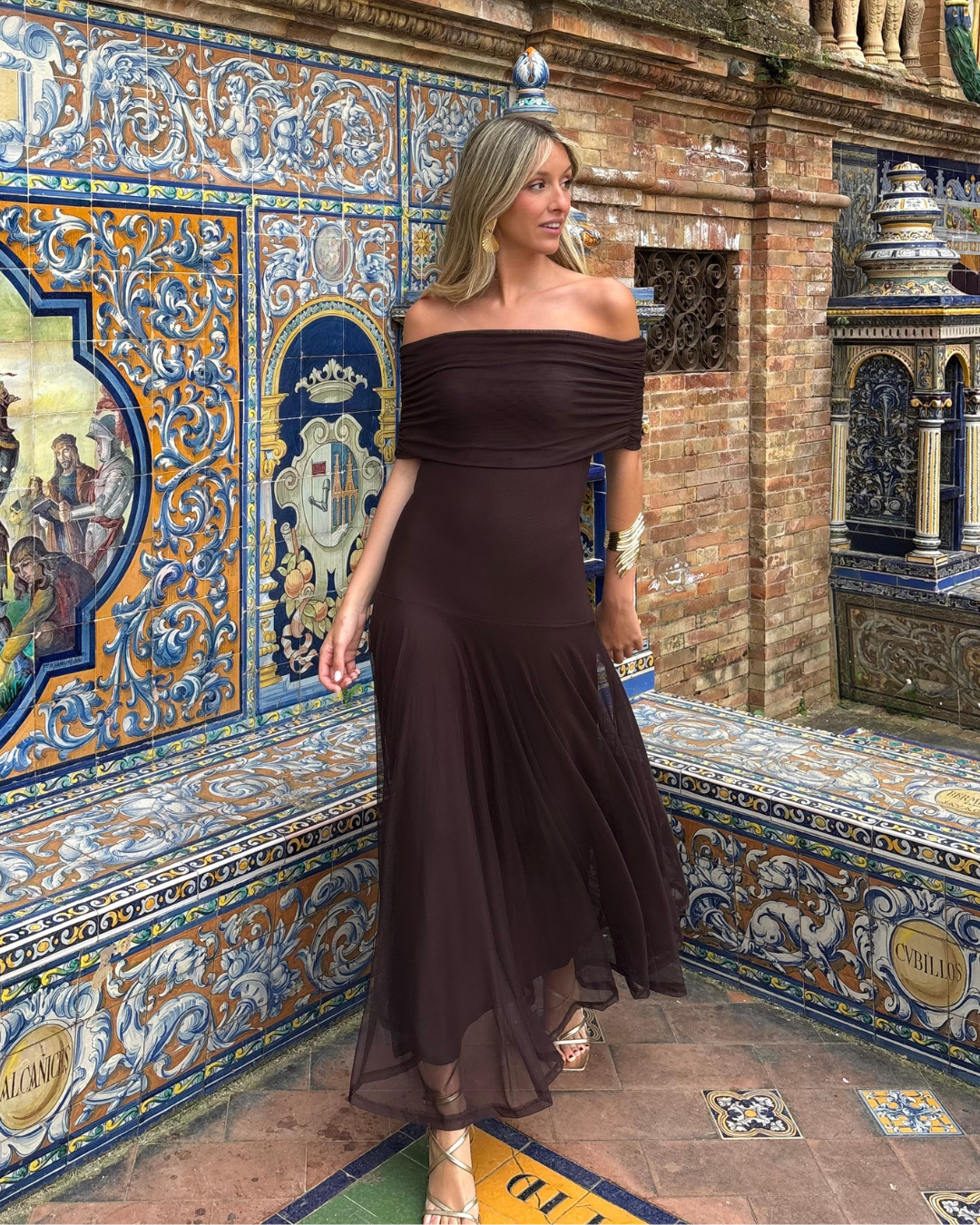 Vestido Laura marrón