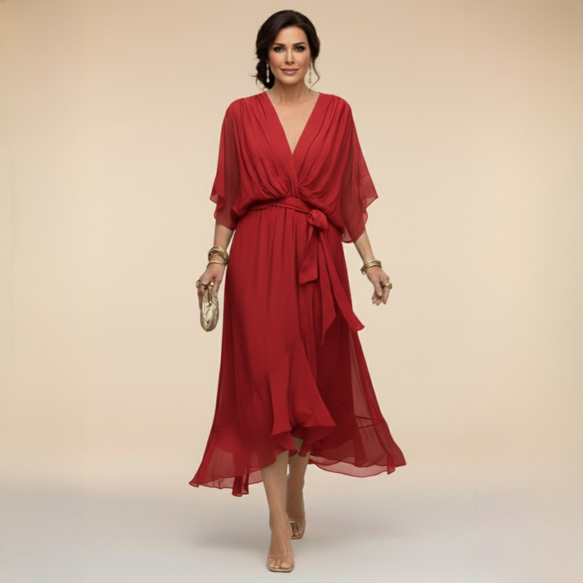 Monica | vestido con escote en V