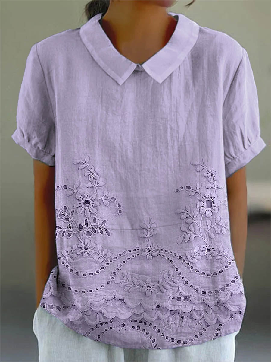 Lily | Camisa bordada con motivos florales