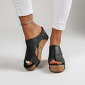Guillemette™ — Mule de plataforma de corcho tachonada, aire bohemio