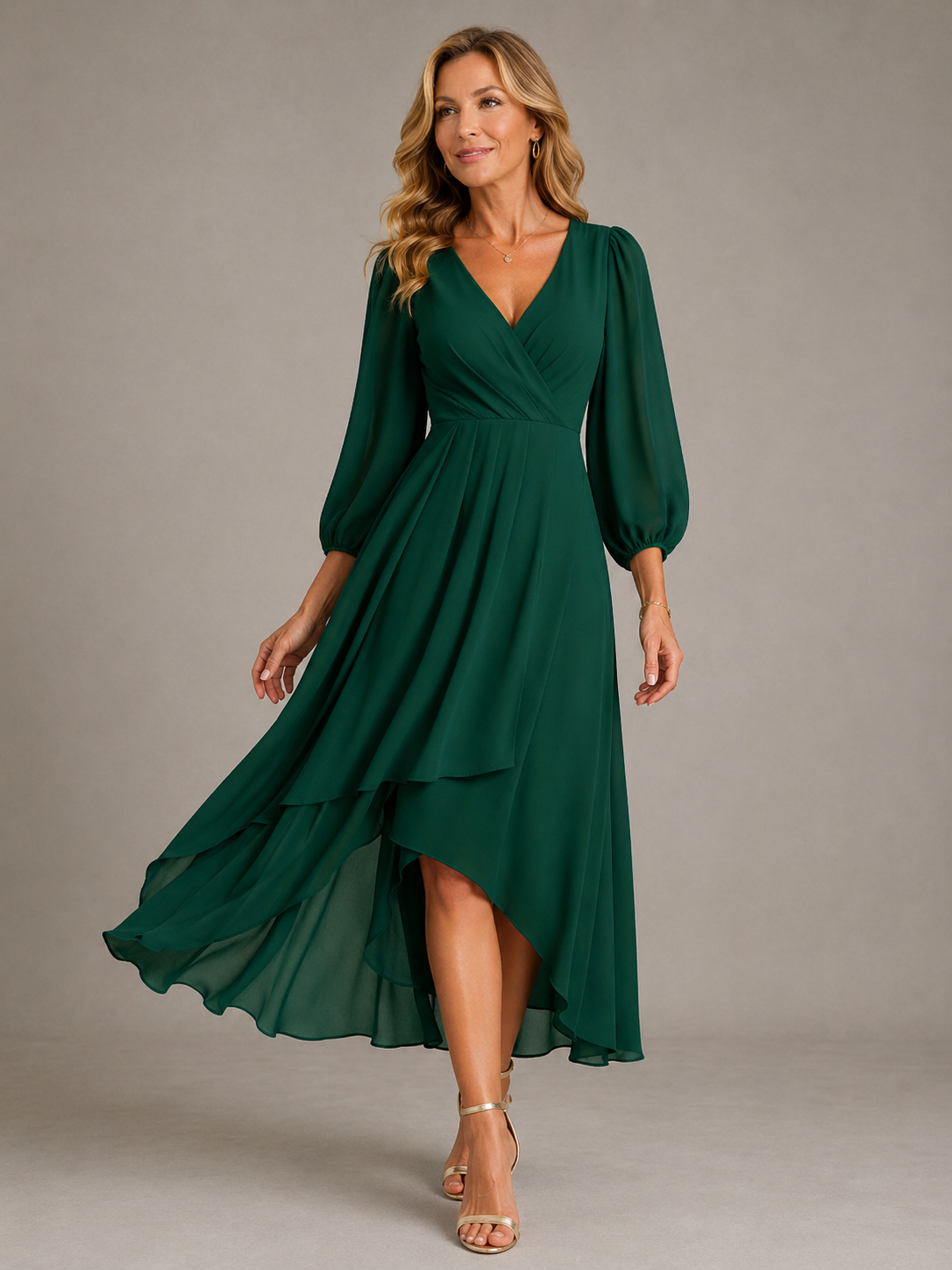 Mia™ | Vestido largo con escote en V elegante