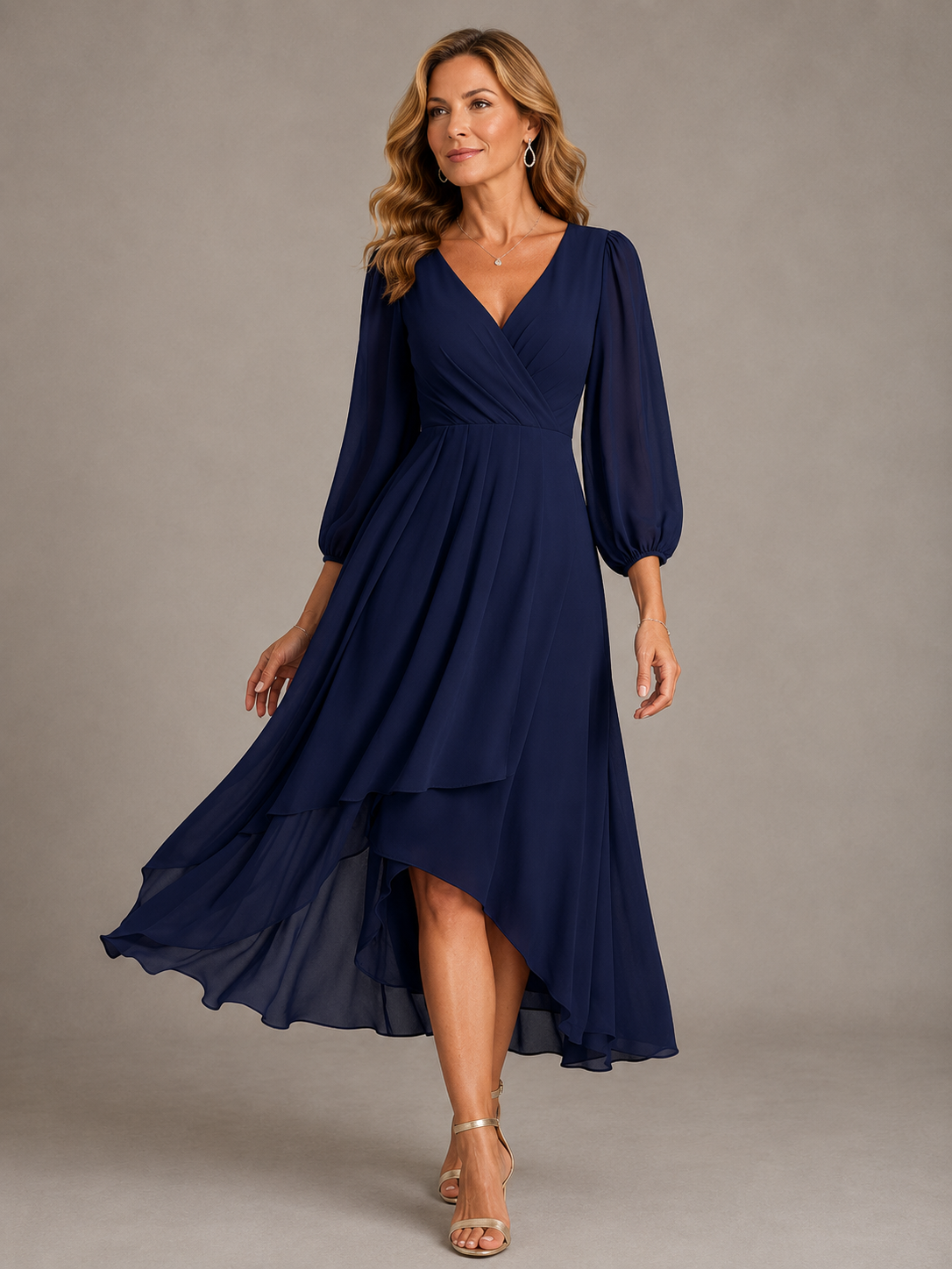 Mia™ | Vestido largo con escote en V elegante