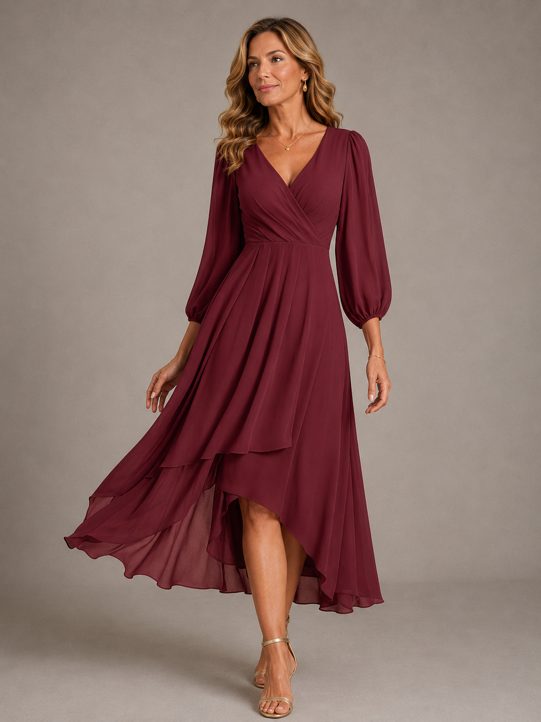 Mia™ | Vestido largo con escote en V elegante