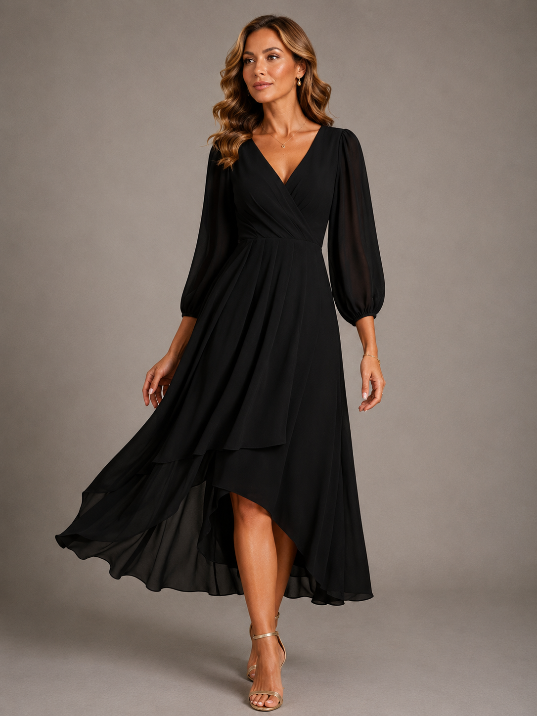 Mia™ | Vestido largo con escote en V elegante
