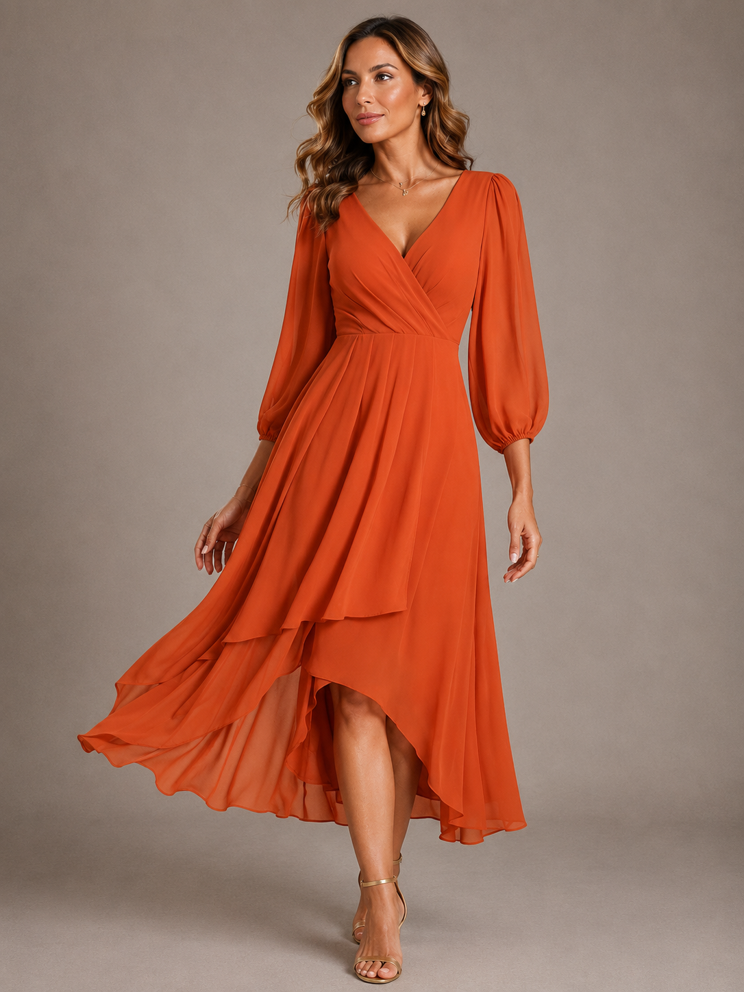 Mia™ | Vestido largo con escote en V elegante