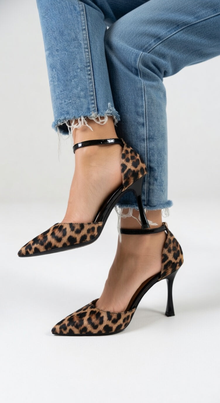 Léontine™ — Zapatos de tacón elegantes con estampado audaz para mujer