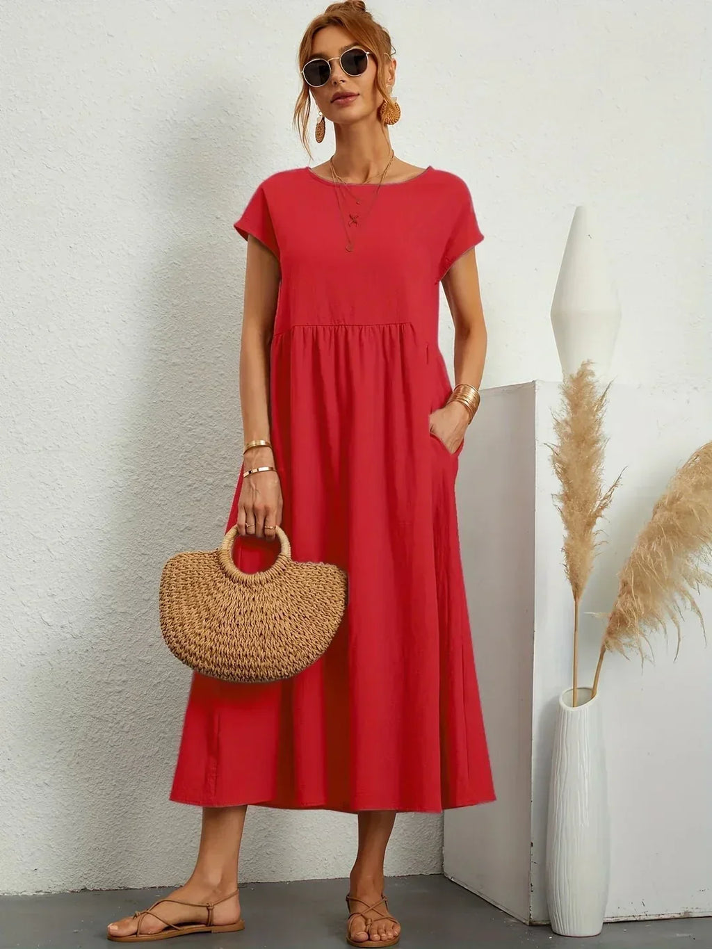 Gabrielle™ - Vestido midi fluido, elegancia atemporal