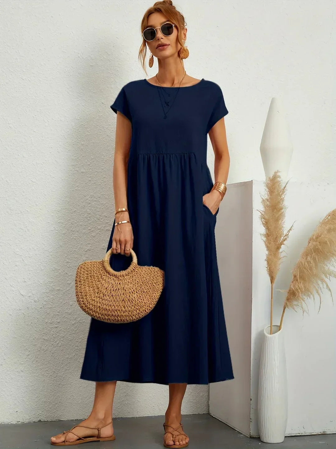 Gabrielle™ - Vestido midi fluido, elegancia atemporal