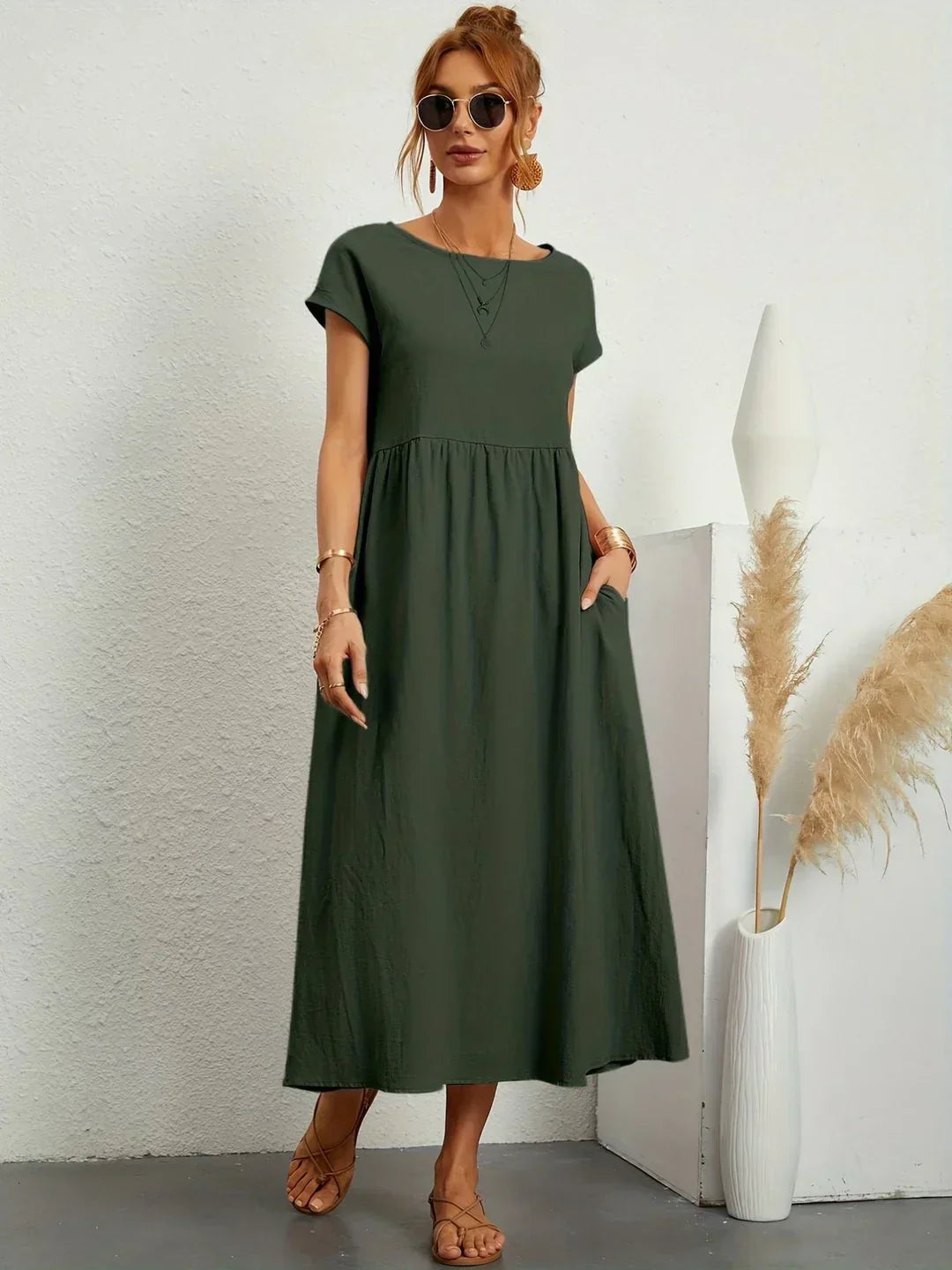Gabrielle™ - Vestido midi fluido, elegancia atemporal