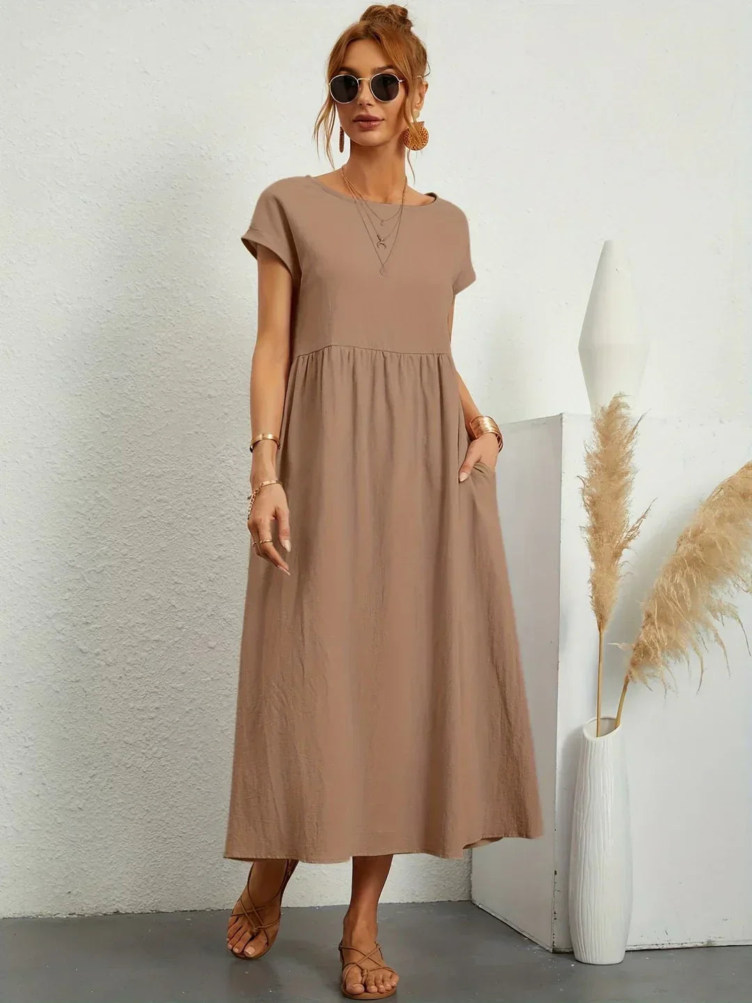 Gabrielle™ - Vestido midi fluido, elegancia atemporal