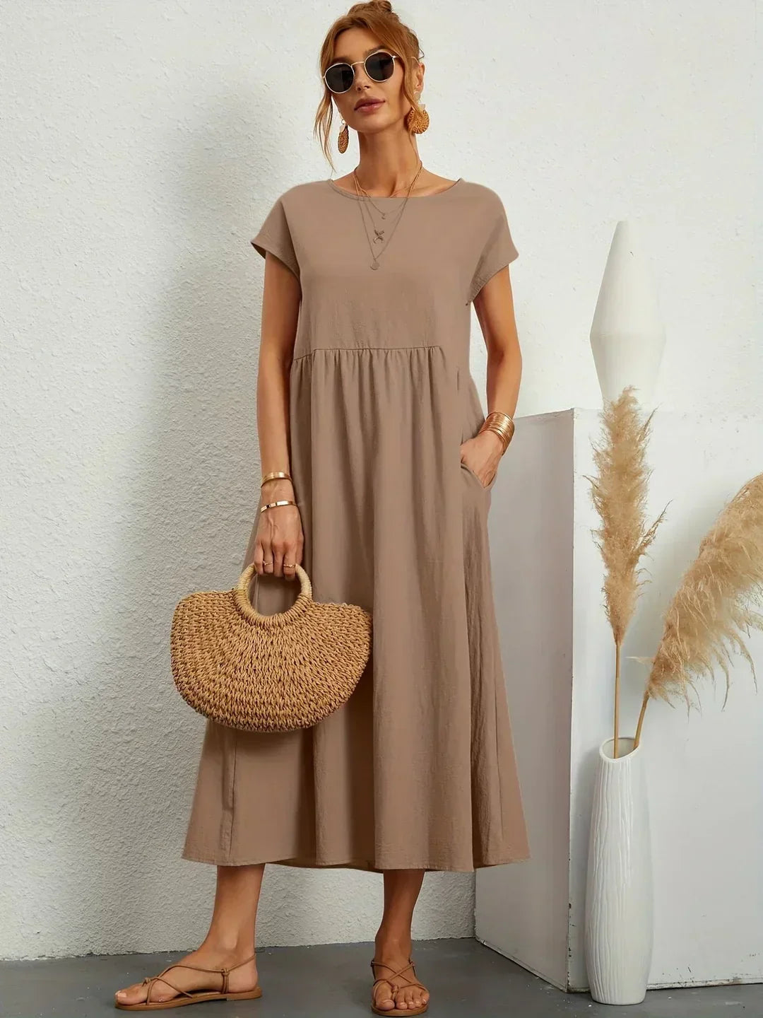 Gabrielle™ - Vestido midi fluido, elegancia atemporal