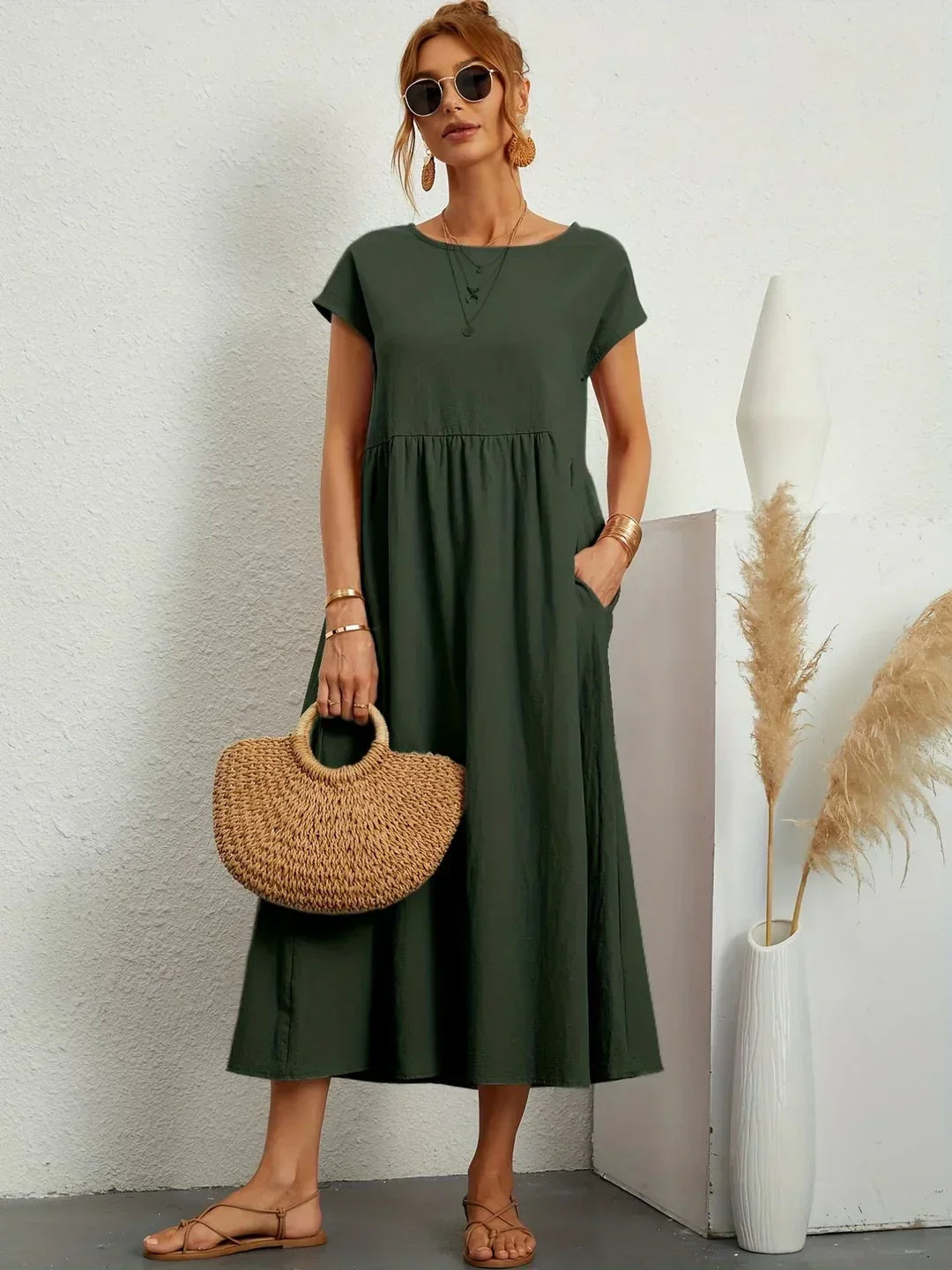 Gabrielle™ - Vestido midi fluido, elegancia atemporal