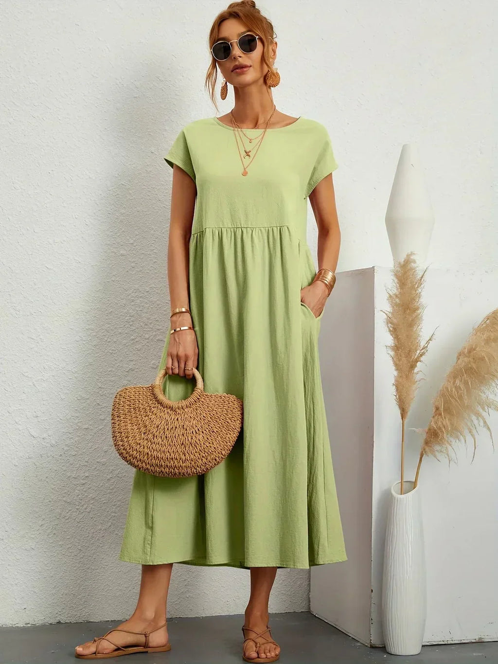 Gabrielle™ - Vestido midi fluido, elegancia atemporal