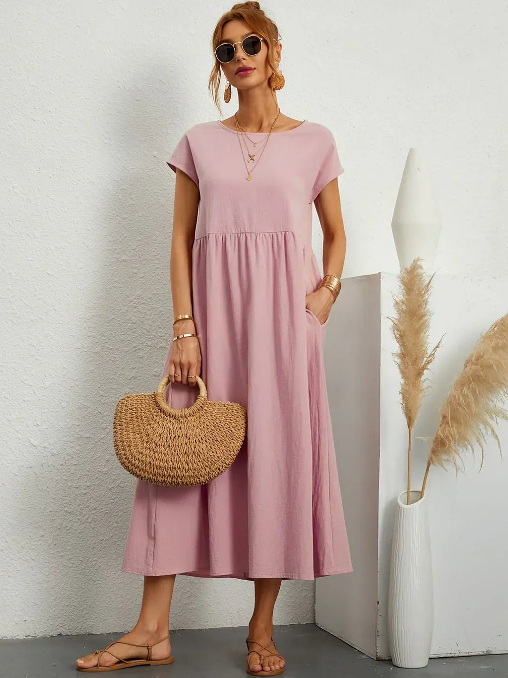 Gabrielle™ - Vestido midi fluido, elegancia atemporal