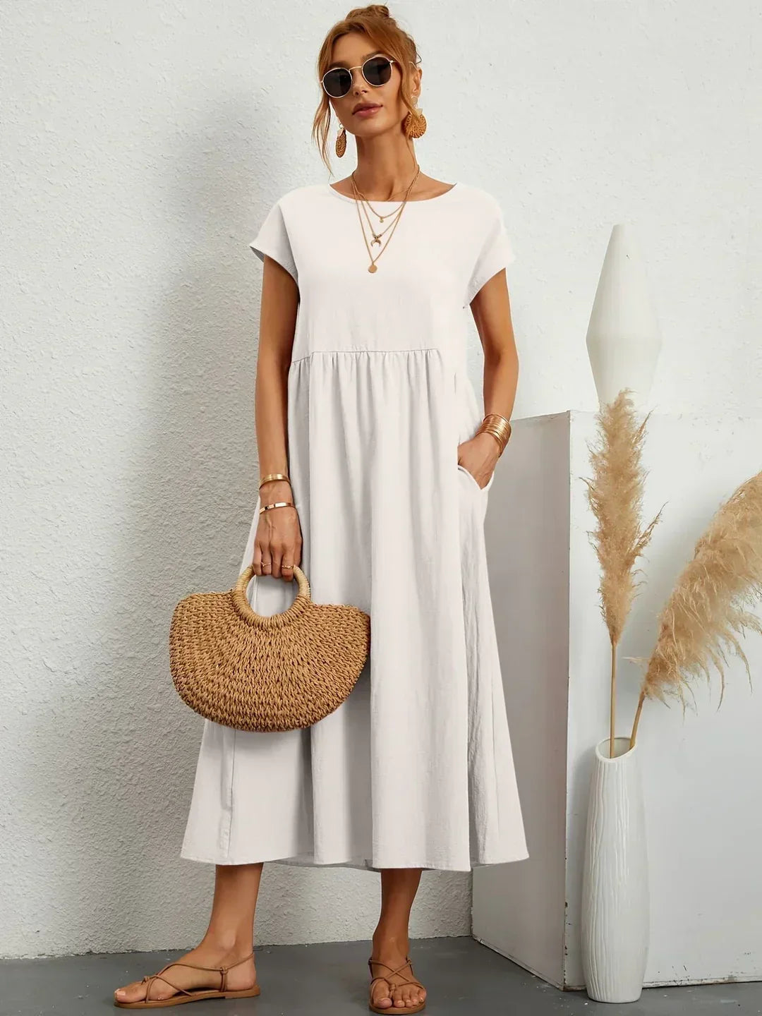 Gabrielle™ - Vestido midi fluido, elegancia atemporal