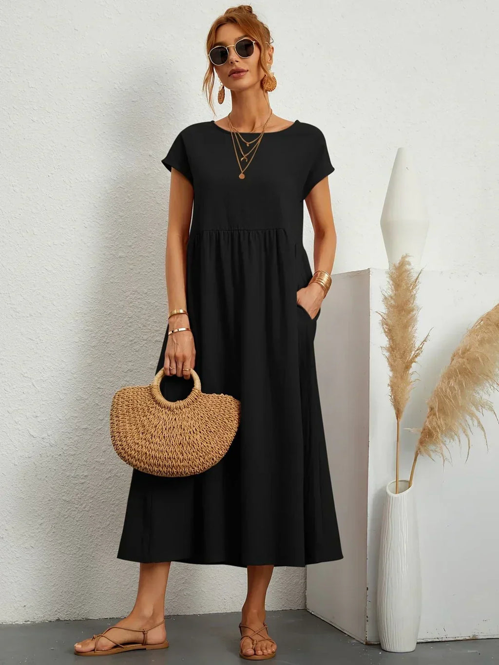 Gabrielle™ - Vestido midi fluido, elegancia atemporal