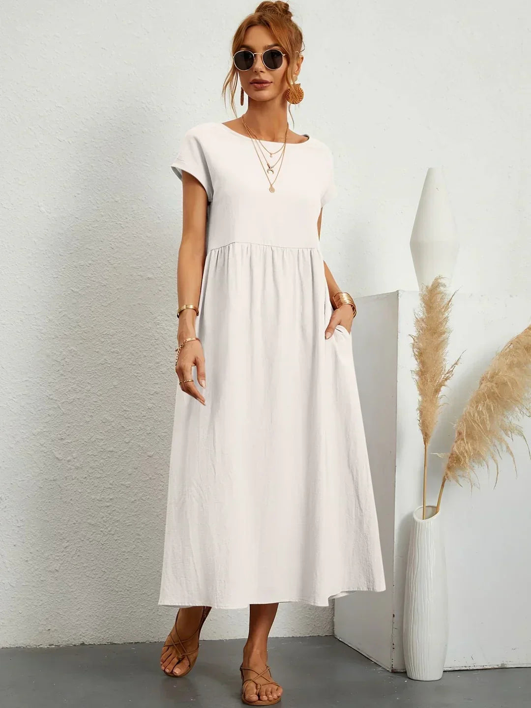 Gabrielle™ - Vestido midi fluido, elegancia atemporal