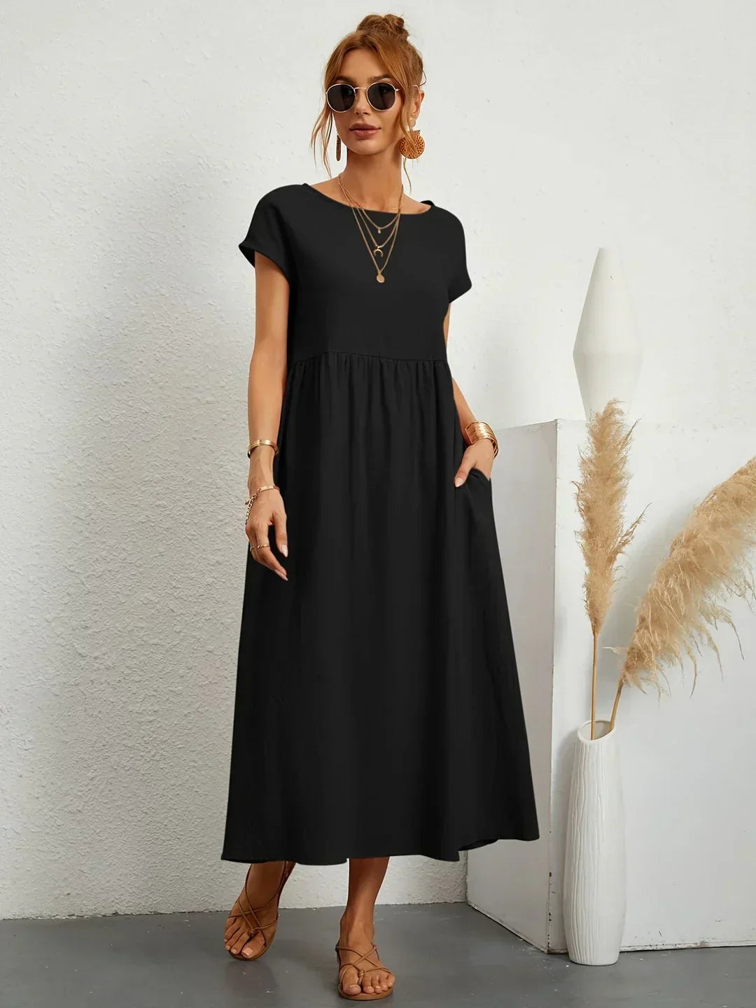 Gabrielle™ - Vestido midi fluido, elegancia atemporal