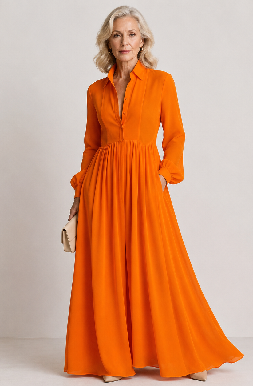 Lioren | Vestido maxi de caída suave