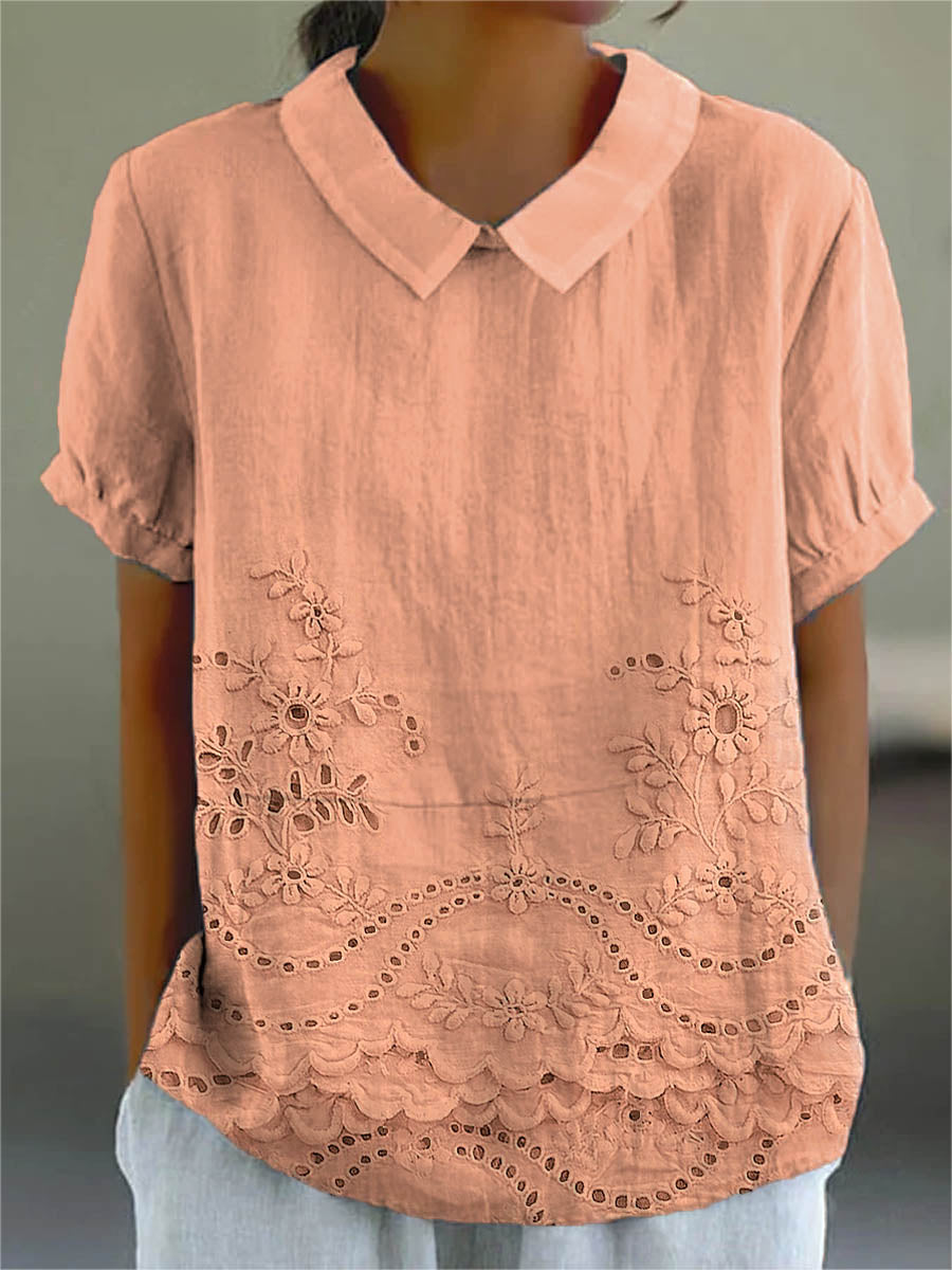 Lily | Camisa bordada con motivos florales