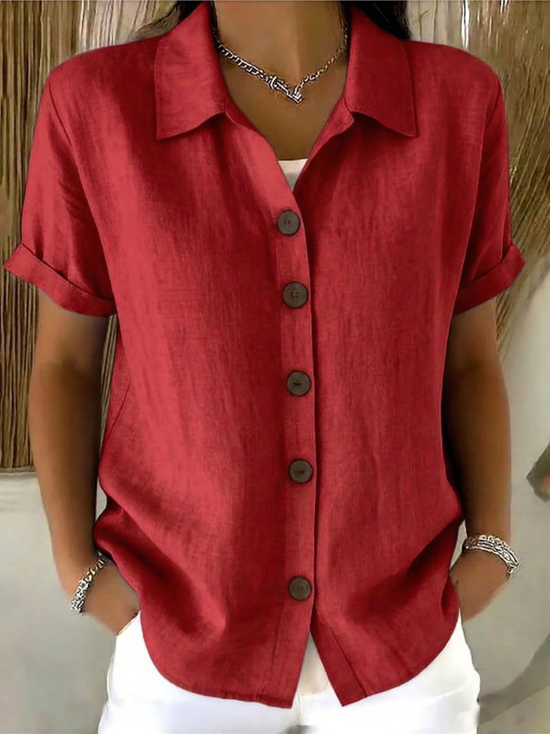 Avery™ Blusa con botones en la parte delantera