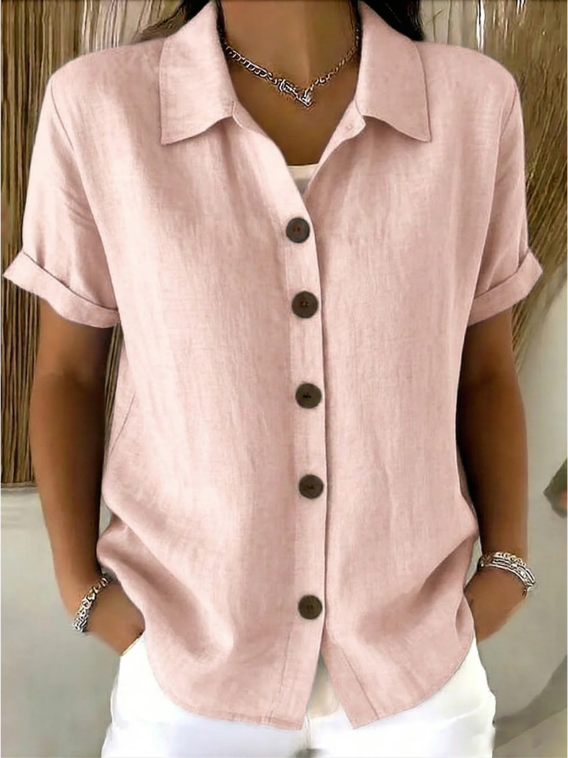 Avery™ Blusa con botones en la parte delantera