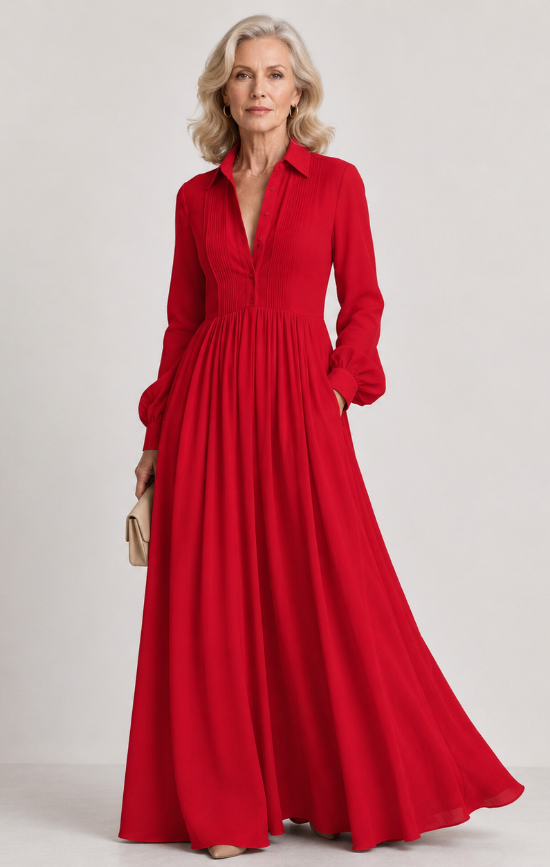 Lioren | Vestido maxi de caída suave