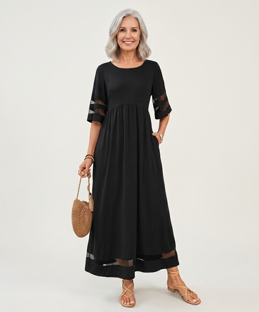 Aubrey™ | Vestido midi que favorece la silueta y alisa el abdomen